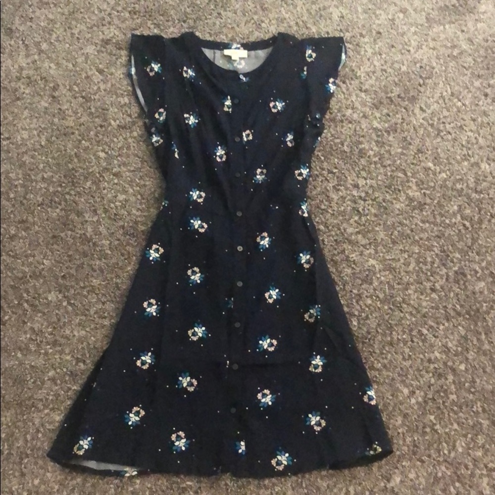 Navy Floral Dress